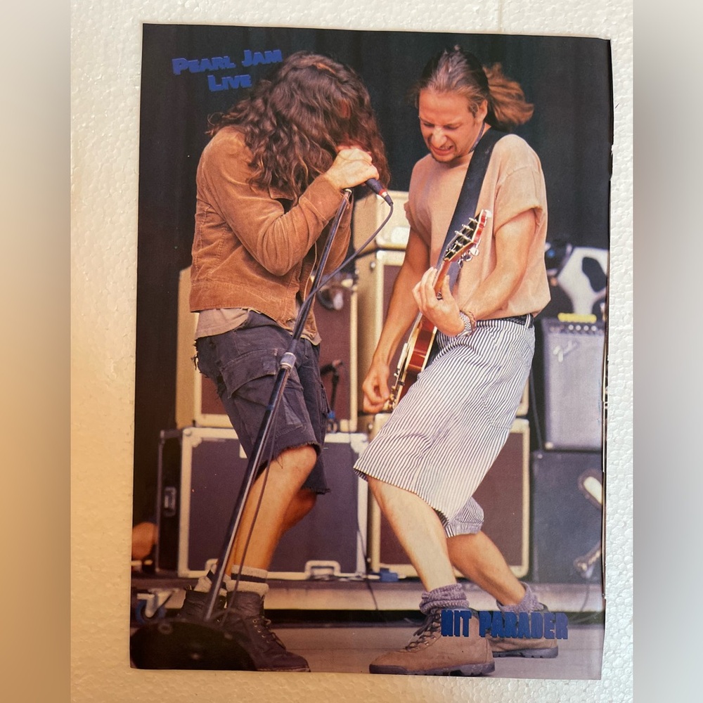 Pearl Jam Live Hit Parader Pinup